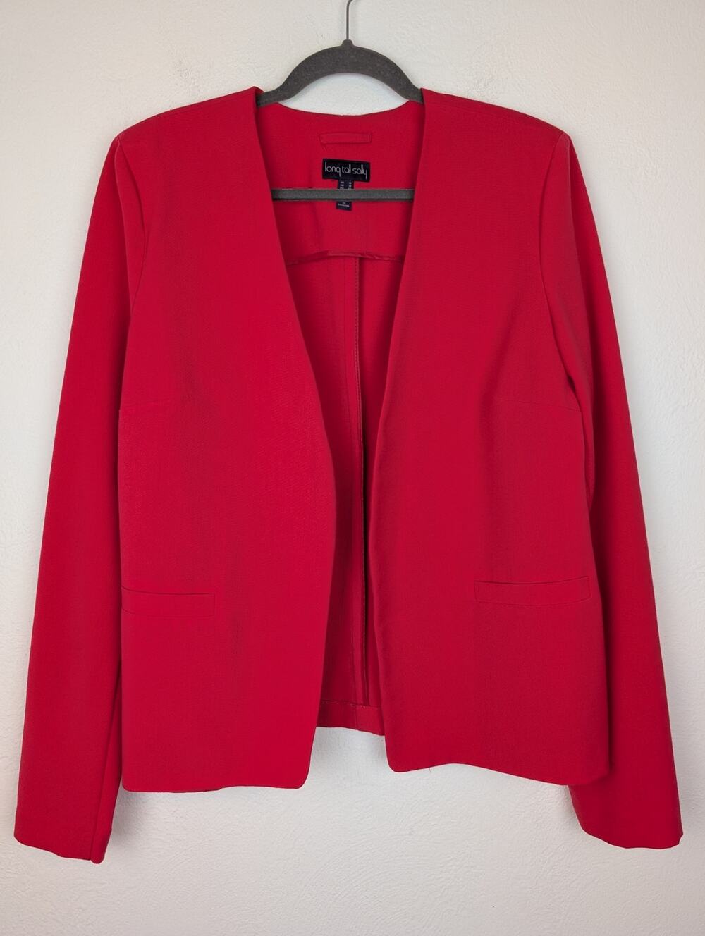 Long Tall Sally Blazer Jacket Career Office Academic Coral Pink Orange Size 10
